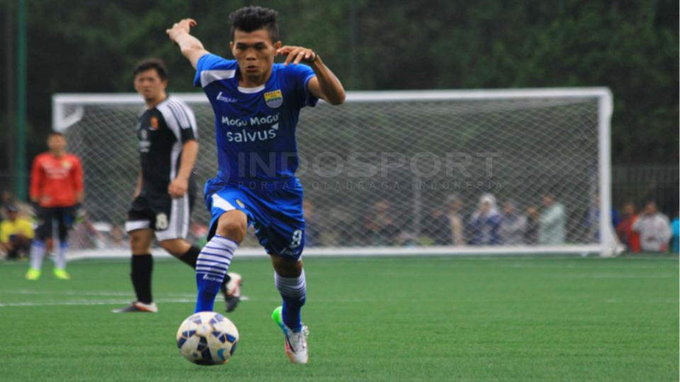 Eks PSMS Medan, Nico Malau saat menjalani seleksi di Persib Bandung jelang Indonesia Super League 2015 lalu.